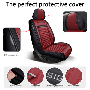 Housse de siège de voiture en similicuir de luxe, ensemble complet, ajustement universel, protection toutes saisons, 10 pièces, accessoires de voiture - Product Image 3