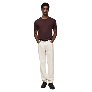 T-shirt Slim-Fit décontracté pour hommes 100% coton T-shirt en stock avec impression de couleurs unies personnalisées, design vierge, votre logo - Product Image 4