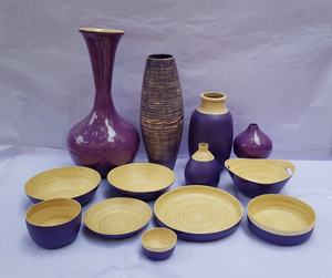 Purple <b>set</b> Spun bamboo vase for home and kitchen wedding hotel living room decoration dinner <b>sets</b> made in Viet Nam - Product Image 6