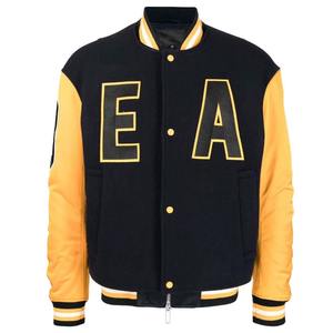 Haute Qualité Collège Baseball Style Varsity Veste À La Mode Laine Tissu En Cuir Véritable Manches Collège Baseball veste pour hommes - Product Image 3