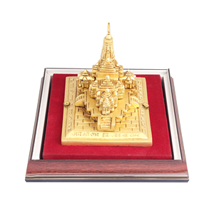 Trang trí Brass RAM <span class=keywords><strong>mandir</strong></span> ayodhya mô hình với khung gỗ đứng, tôn giáo đền showpiece cho <span class=keywords><strong>home</strong></span> & văn phòng bảng, Bàn - Product Image 2