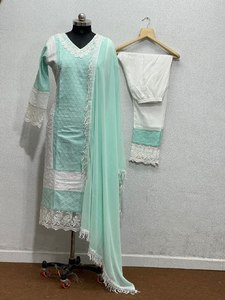 Designer Salwar Kameez avec costume ethnique indien et pakistanais Dupatta pour femmes pour les fonctions culturelles et les célébrations - Product Image 5