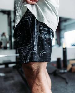 Shorts de sport pour hommes à séchage rapide, taille élastique, 100 % coton, respirants, imperméables, pour la course et le jogging - Product Image 2