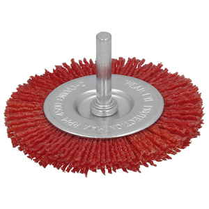 Spazzola in Nylon Disco O/100 mm. 1/4". - Product Image 1