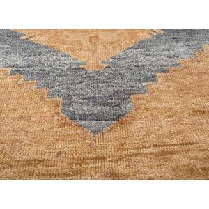 Alfombra de Lana Anudada a Mano AKWL-1876, Diseño de Medallón en Tonos Rojo Tomillo y Naranja, para Entrada del Hogar, Rectangular 9x12, Abstracta, Hecha a Mano por Artista - Product Image 3