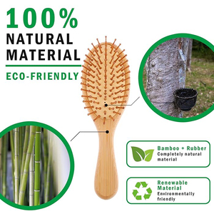 Cepillo de pelo de madera de bambú Original profesional peine cepillo de pelo de masaje de pérdida sostenible para cabello saludable - Product Image 2