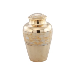 Handmade Metal & Mother Pearl American Style Funeral Cremation Urns High Quality <b>Keepsake</b> Customizable Size Wholesale - Product Image 6