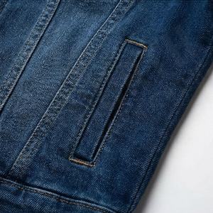 Chaqueta Trucker Vaquera Casual Personalizada para Hombre, Tallas Grandes y Altas, 100% Algodón, Opción de Logotipo Frontal, Chaqueta Transpirable para Invierno - Product Image 5