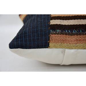 Coussin en laine multicolore Kilim Patchwork 12x12 Inch Coussin décoratif en soie Tissé Vintage Floral Print Portable Bedding Christmas - Product Image 4