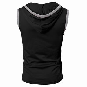 OEM Custom Men <b>Sleeveless</b> <b>Hoodie</b> Sweatshirt 50 Cotton 50 Polyester Long Sleeve Printed Oversize Pullover Plain Hoodies Wholesale - Product Image 2