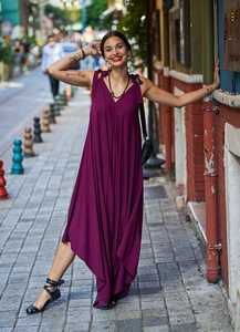 2022 femmes mode bohème combinaison décontracté ample à bretelles col en V dos nu Spaghetti sangle solide motif naturel uni teint - Product Image 2