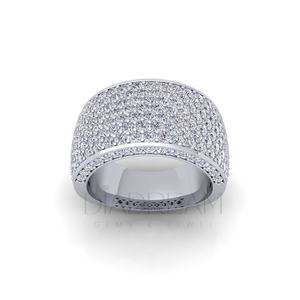 Bagues pour hommes en argent sterling 925 au design unique, serties de diamants VVS, style pavé glacé, bijoux tendance pour fêtes et mariages, style hip-hop - Product Image 1