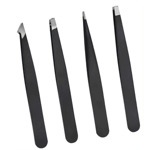 Best Selling Slanted Tweezers <b>Eyebrow</b> Private Label Custom Color Made of Stainless Steel for <b>Hair</b> <b>Removal</b> - Product Image 1