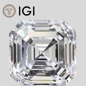 Diamante de Laboratorio Asscher de 4 Quilates, Corte Asscher, Claridad VVS1, Color F, Certificado IGI - Product Image 1
