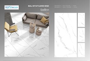 Azulejos blancos Vetas grises GVT PGVT Tamaño vitrificado esmaltado 600x1200mm Fabricante indio Statuario Carrara Azulejos de porcelana - Product Image 4