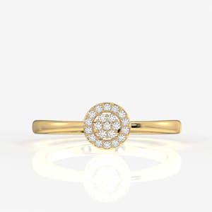 Anillo de Oro de 9k con Diamante Moissanite de Brillo Etéreo, Colección de Anillos Elegantes con Moissanite - Product Image 1