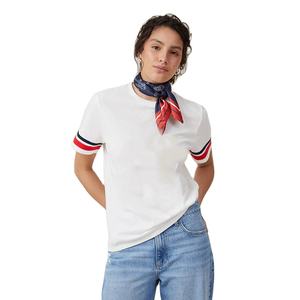 T-shirts pour femmes de haute qualité, vêtements d'été tendance, tissu en jersey de coton léger 200 g/m², anti-rides, respirant, séchage rapide - Product Image 1