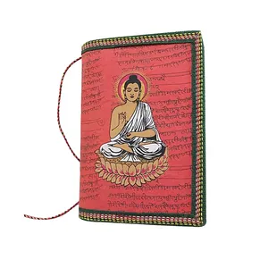 Lord Buddha Bound Journal Vintage Leder abdeckung Planer Notizbuch Büttenpapier Tagebuch Designer Leder Journal