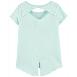 T-shirt décontracté pour filles Carter's Little & Big Girl's, imprimé 'Boss' en vert, taille 8, avec col à volants, jersey de bonne qualité - Product Image 2