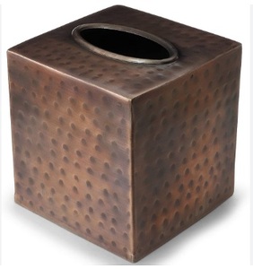 Caja de pañuelos de Metal martillado de cobre moderno indio, artículos de mesa de alta demanda para uso doméstico, venta al por mayor disponible - Product Image 3