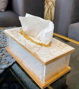 Boîte à mouchoirs en résine attrayante porte-mouchoirs décoratif artisanal pour salle à manger cuisine utiliser boîte de rangement de serviettes de haute qualité - Product Image 3