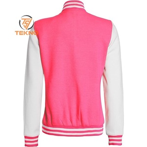 <b>Women's</b> Breathable Crop Varsity <b>Jacket</b> with Custom Logo/Color High Light Weight Available at Wholesale Rate Long Clothing Length - Product Image 5