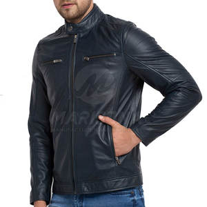 Concevez vos propres vestes en cuir à la mode Veste en cuir pour hommes de haute qualité au meilleur prix Veste en cuir à manches longues - Product Image 4