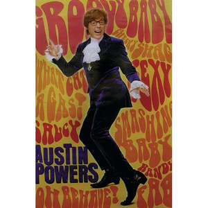 Modern Style Austin Powers Paper <b>Poster</b> for Wall Decor - Product Image 1