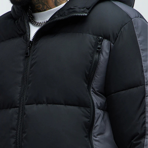 Chaqueta acolchada de invierno de nuevo estilo al por mayor para hombre, abrigo de plumón informal con logotipo personalizado para hombre, sudaderas con capucha gruesas cálidas, chaqueta acolchada brillante - Product Image 4