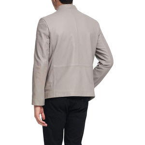 Chaqueta de lona y cuero para hombre, de grosor estándar, al por mayor, de alta calidad, estilo nuevo, para invierno, con cuello alto, para exteriores, a la moda. - Product Image 2