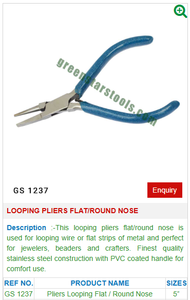 Alicates de bucle Punta plana/redonda GS 1237 Herramientas de joyería para joyeros - Product Image 2