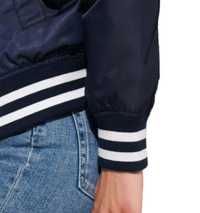 Veste universitaire pour femmes Veste de baseball courte à manches longues Épaule tombante Vestes universitaires Letterman personnalisées - Product Image 6