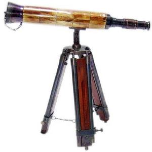 Prismáticos de latón antiguo de alta calidad Diseño vintage único Decoración del hogar Buena calidad Telescopio marino victoriano Funda de cuero - Product Image 1