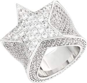 Anant Fashion Jewelry Hip Hop 10K Gold Biker Fully Iced Out Big Star Moissanite Lab Grown Diamond <b>Ring</b> Jewellery <b>for</b> <b>Men</b> Gift - Product Image 6