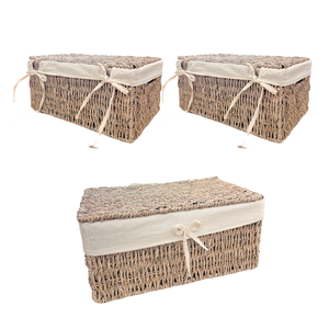 PRODUCTO VENTA CALIENTE Cesta Rectangular de algas marinas con tapa Ideal para almacenamiento y Organización de alimentos - Product Image 1