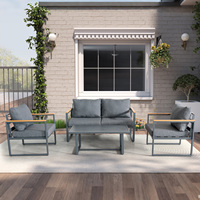 Mobilier d'extérieur moderne de haute qualité Ensemble de canapés de jardin et table basse pour hôtels cours parcs restaurants plages