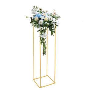 Support de fleurs fait à la main pièce maîtresse support de fleurs en métal de table de mariage en or pour la décoration de mariage support de fleurs en arc. - Product Image 3