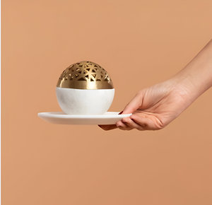 Top Trending Products 2025 Quemadores de incienso Bakhoor Oud de lujo Juego de regalo de Ramadán de metal de mármol Quemador de decoración islámica bakhoor árabe - Product Image 4