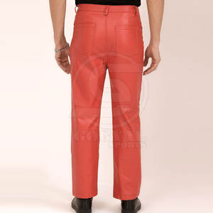 กางเกงหนังออกแบบเองได้ตามต้องการ สไตล์ล่าสุด บริการ OEM กางเกงหนังผู้ชาย - Product Image 3