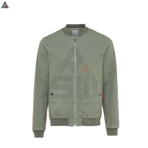 Chaqueta Bomber Deportiva de Invierno para Hombre, 100% Algodón, con Logotipo Frontal, Cuello Alto, Transpirable, Precio de Fábrica, Venta al Por Mayor Personalizada - Product Image 6