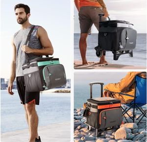 Sac <span class=keywords><strong>isotherme</strong></span> <span class=keywords><strong>à</strong></span> roulettes isolé en usine pour camping pique-nique plage voyage - Product Image 3