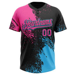 Camisetas de softball de dos botones personalizadas para mujer, ropa de béisbol y softball de alta calidad, camiseta de béisbol por sublimación para niñas - Product Image 4