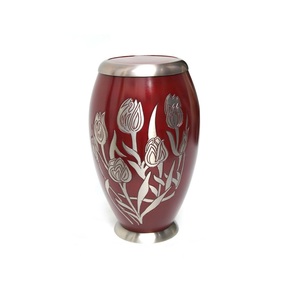 Decorative Urn Floral Engraved Blue Brass Cremation Urns Handcrafted <b>Keepsake</b> <b>Ashes</b> Urn Suppliers From India - Product Image 4