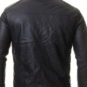Veste en cuir pour hommes de haute qualité Veste en cuir de moto marron vieilli - Product Image 5