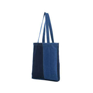 Sacs fourre-tout en denim en tissu jeans sur mesure de haute qualité Meilleure vente Sacs fourre-tout en jean de couleur unie - Product Image 2