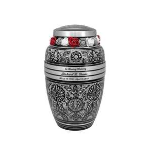 Living Pewter Adult Cremation Urn Tribute Wreath Option Aluminium urns <b>for</b> human <b>ashes</b> cremation urns - Product Image 6