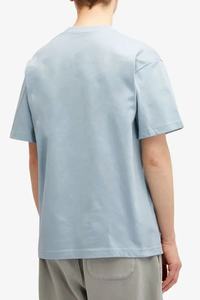 Camiseta Clásica Azul Claro de Manga Corta y Cuello Redondo, 100% Algodón Peinado, Transpirable, de Secado Rápido, Informal para Hombre y Mujer para Uso Diario - Product Image 3