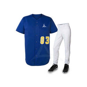 ชุดเบสบอลผ้า100% โพลีเอสเตอร์สำหรับผู้ชายชุดเบสบอลน้ำหนักเบาระบายอากาศได้ดีโลโก้ตามสั่ง - Product Image 1