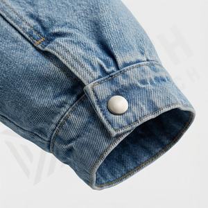 Veste en jean pour femme, couleur personnalisée, broderie, impression cinq étoiles, toile élégante, vêtements d'extérieur tendance, streetwear - Product Image 6