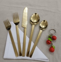 Couverts design en acier inoxydable doré 5 pièces avec manche en spirale cuillère fourchette couteau couverts de luxe pour repas fête mariage